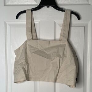 NWT Vans Lowell Cream Square-Neck Crop Top Tank Top 100% Cotton
